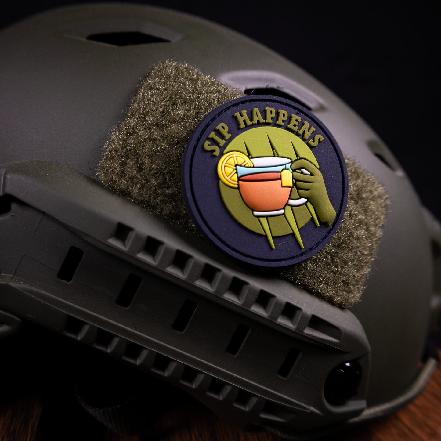 Sip Happens Frog with Tea | 2" Tactical PVC Patch