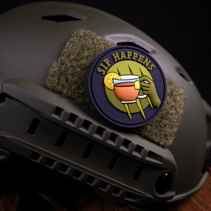 Sip Happens Frog with Tea | 2" Tactical PVC Patch