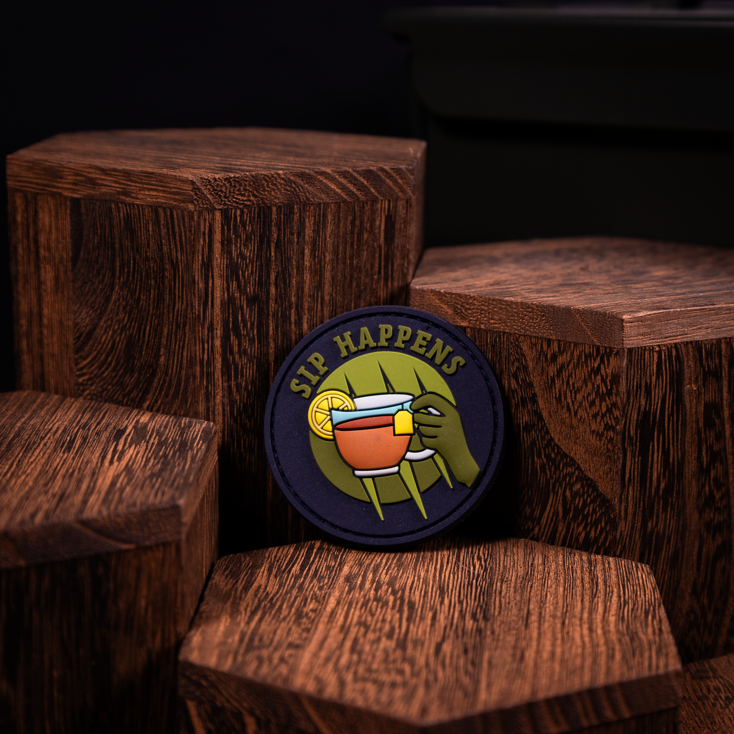 Sip Happens Frog with Tea | 2" Tactical PVC Patch