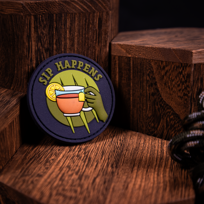 Sip Happens Frog with Tea | 2" Tactical PVC Patch