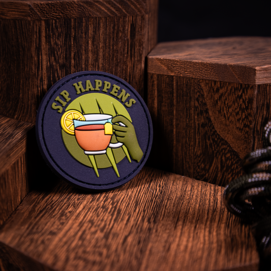 Sip Happens Frog with Tea | 2" Tactical PVC Patch
